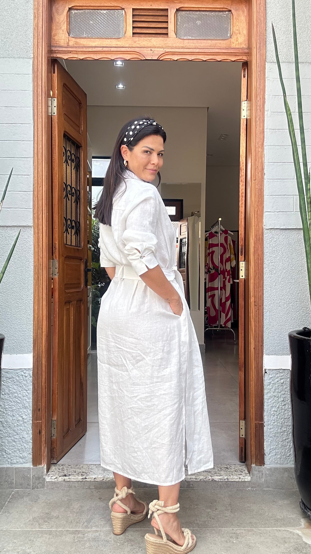 Vestido Claudia Branco Número Dez