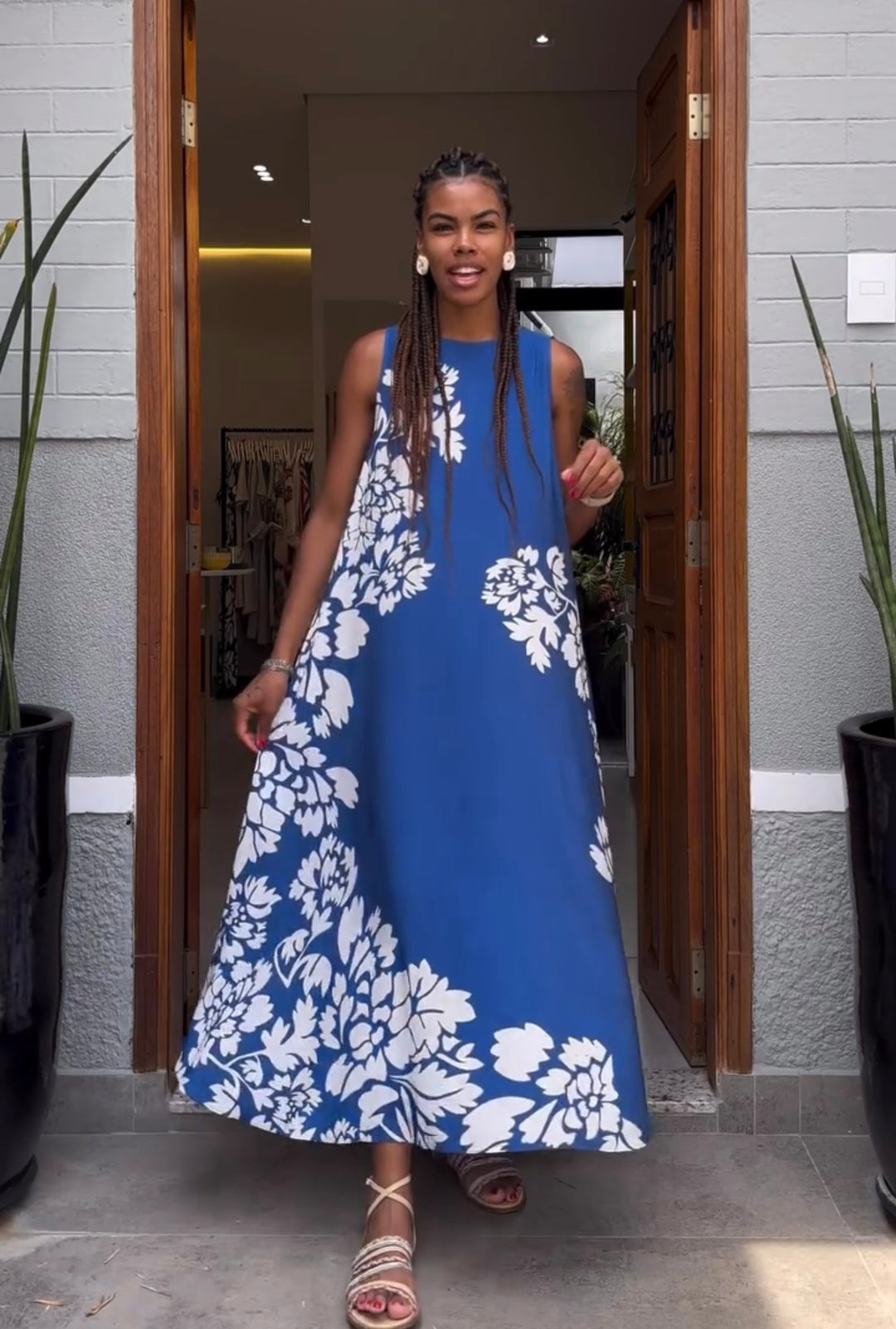 Vestido Regata Flowers EZILDINHA (PRÉ-VENDA)