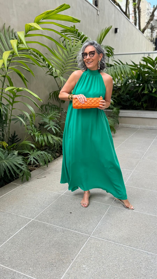 Vestido Laço em Seda Pura EZILDINHA