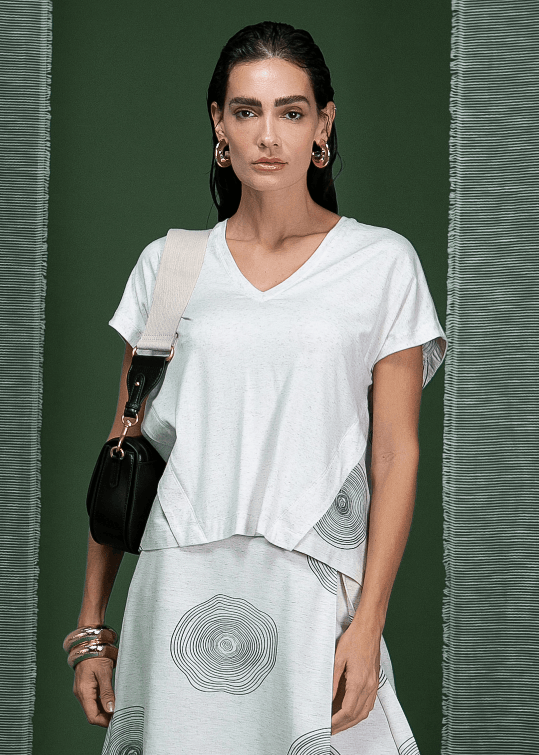 Blusa Mix Estampa Exclusiva Veios Cléo Aidar - The Boutique Cléo Aidar