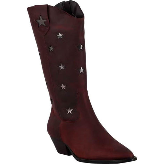 Bota Cano Médio Recortes Estrelas Rocky CaféLuiza BarcelosThe Boutique