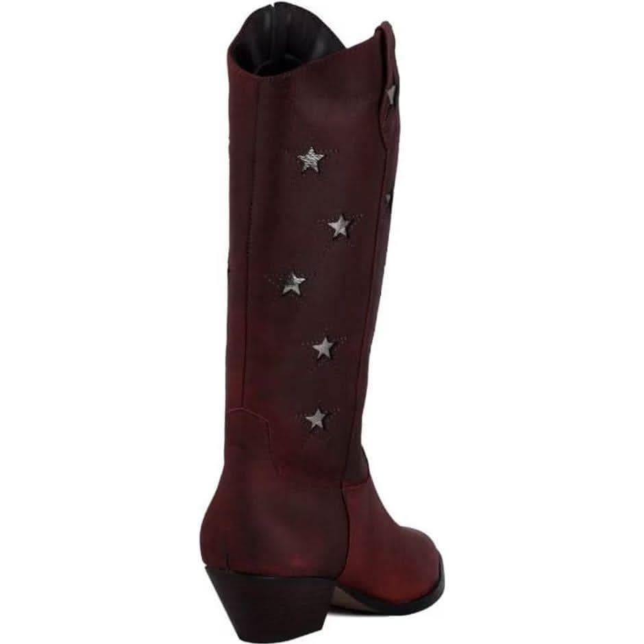 Bota Cano Médio Recortes Estrelas Rocky CaféLuiza BarcelosThe Boutique