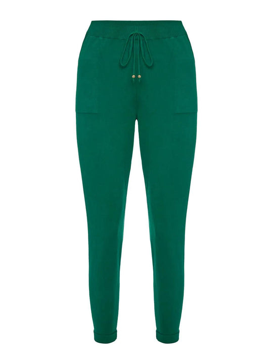 Calça Tricô com Barra Italiana Verde PinheiroAmbicione by ALSELMIThe Boutique