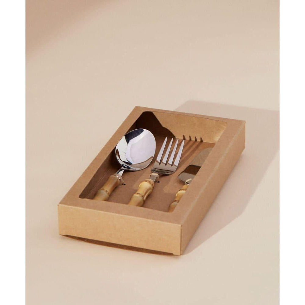 Kit de Talheres Bambu Set 3 PcsSouqThe Boutique