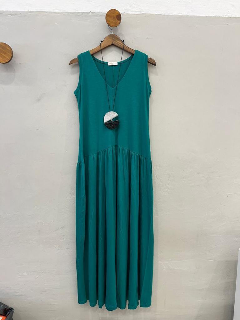 Vestido em Malha Franzido Verde - The Boutique The Boutique