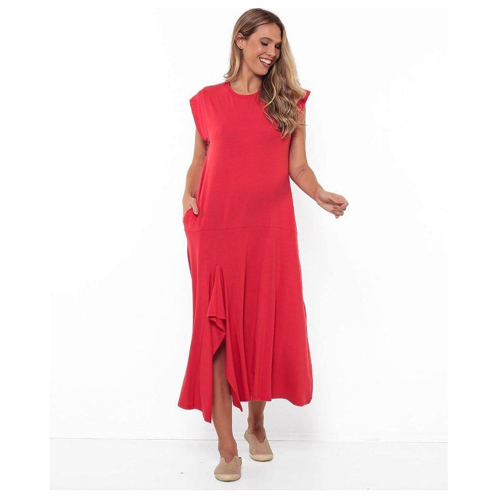 Vestido Palma Vermelho - The Boutique The Boutique