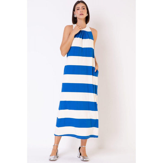 Vestido Veneza Azul Bic - The Boutique Seiki