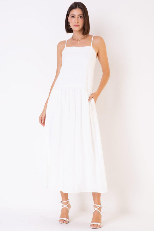 Vestido Viscose Piquet Off Whites - The Boutique Seiki